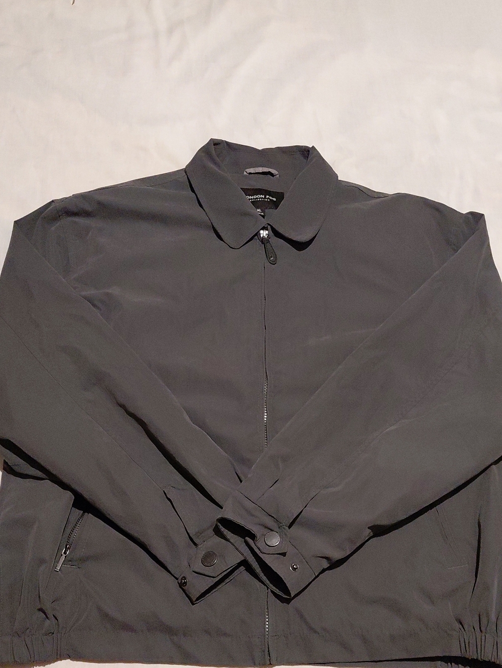 Men's London Fog Lightweight Dark Gray Windbreaker Jacket Size XL